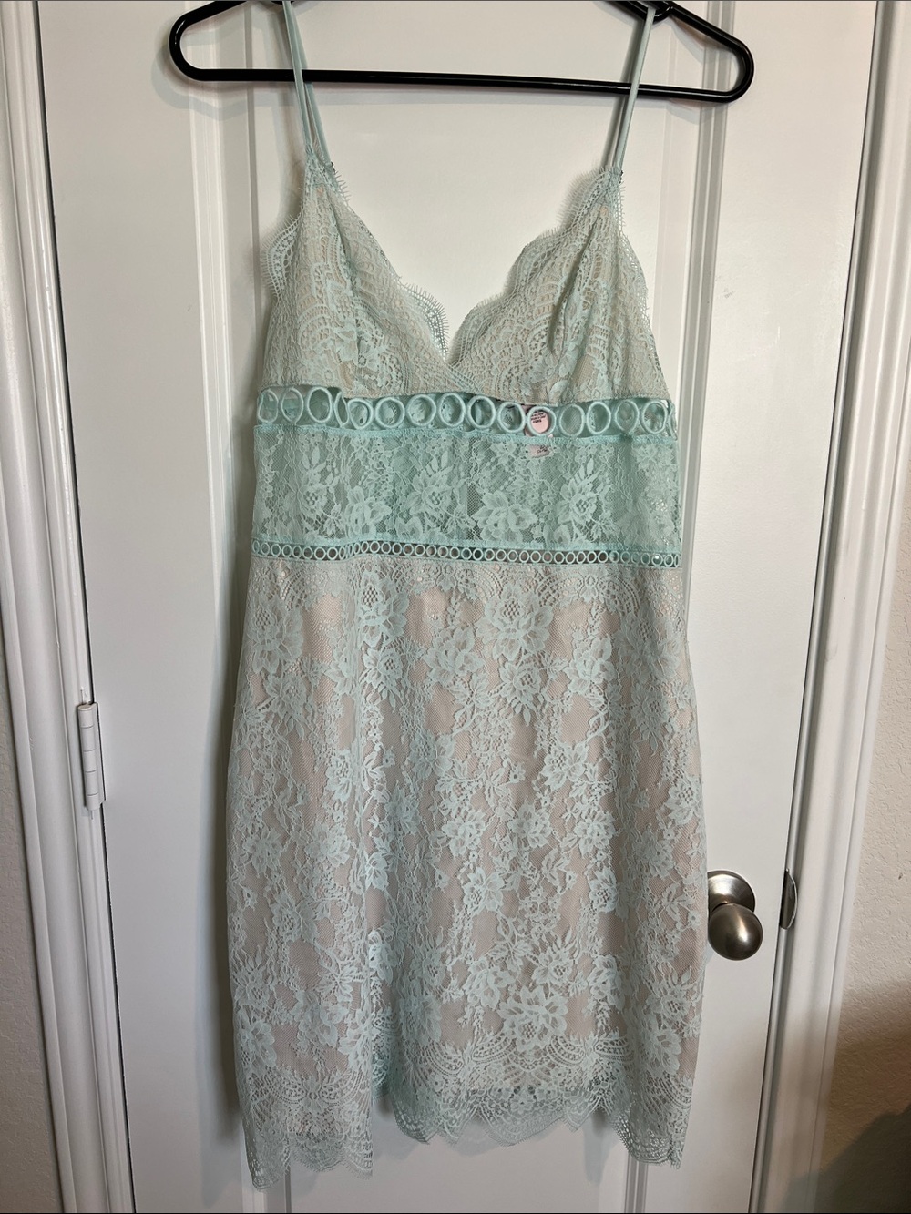 Victoria's Secret Mint Green Lace Chemise